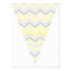 Yellow & Grey Chevron Pattern Flag Bunting Banner Postcard | Zazzle.co.uk