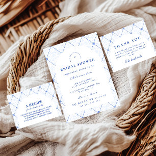Antique Blue Floral Garden Bridal Shower Napkin