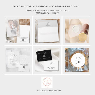 Elegant Wedding Modern Monogram Logo Faded Photo Invitation