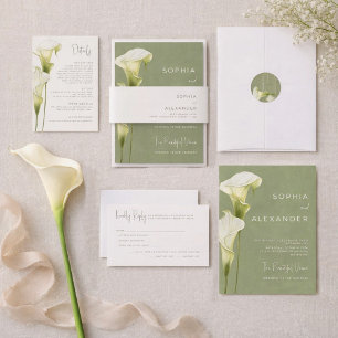 Wedding Invitation "Delicate Calla Lilies"