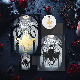 Halloween  Boos and Booze Spooky Ghost Party