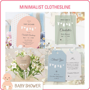 Light Blue Minimalist Baby Boy Shower Welcome  Banner
