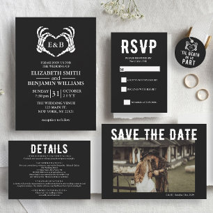 Til Death Do Us Part Gothic Wedding Deatils Enclosure Card