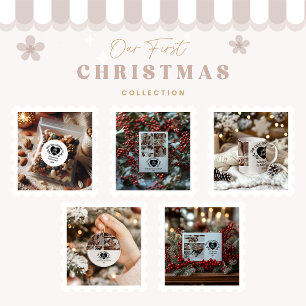 Photo Heart First Christmas as Mr & Mrs Holiday Card