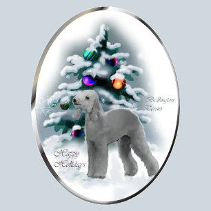 Bedlington Terrier Christmas Gifts Holiday Card