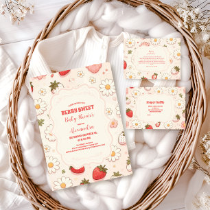 Berry Sweet Pink Coquette Baby Diapper Raffle  Enclosure Card