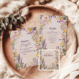 Baby In Bloom Blush Spring Floral Baby Shower Invitation