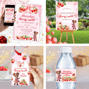 Berry Sweet Birthday - Baby Blonde Classic Round Sticker