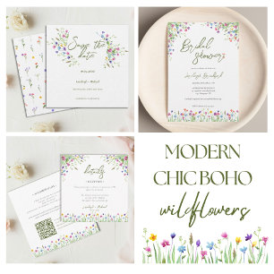 Boho chic Wildflowers Script Wedding seating Acrylic Sign