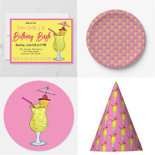 Pina Piña Colada Puerto Rican Pineapple Cocktail Tissue Paper