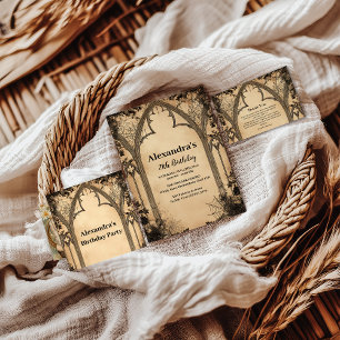 Gothic Arch Midnight Birthday Invitation