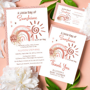 Little Ray of Sunshine Baby Shower Diaper Raffle   Enclosure Card
