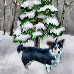 Cardigan Welsh Corgi Christmas Holiday Card