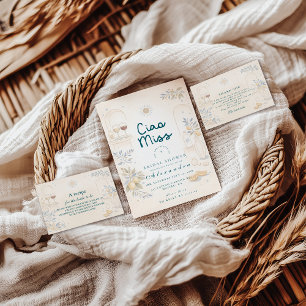 Mediterranean Ciao Miss Bridal Shower Invitation