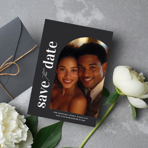 Limed Spruce Modern Arch Photo Bridal Shower Invitation