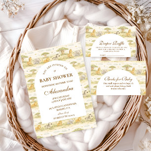 Gentle Safari Animals  Baby Shower Napkin