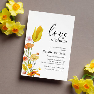 Love is in Bloom Spring Wildflower Bridal Shower Invitation