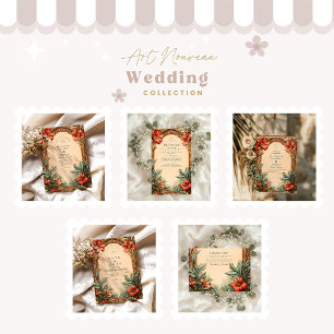 Ornate Arch Art Nouveau Wedding Invitation