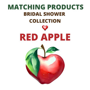 Red Apple Bridal Shower Invitation