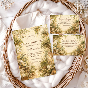 Timeless Botanical Boho Baby Shower Invitation