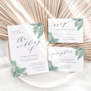 Tropical Foliage Wedding Invitation