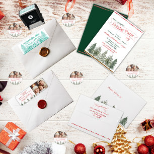 Classic Botanical Photo Collage Merry Christmas Wrapping Paper