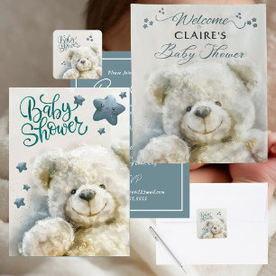 Cute Teddy Bear Baby Shower Welcome Baby Sign