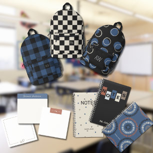 Gender Neutral Monogrammed Full Name Notes Notebook