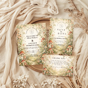 Enchanted Mushroom Woodland Wedding RSVP Card