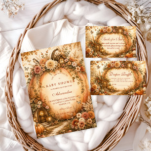 Botanical Boho Pumpkin Baby Shower Napkin