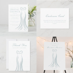 Light Blue Thank You Card