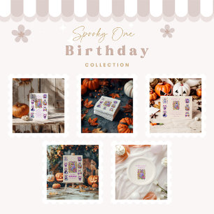 Iridescent Coquette Spooky ONE Halloween Paper Plate