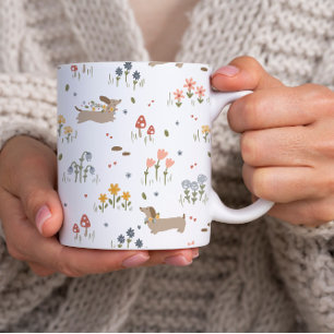 Dachshund Lover Weiner Dog Sausage Dog Wildflower Paper Plate