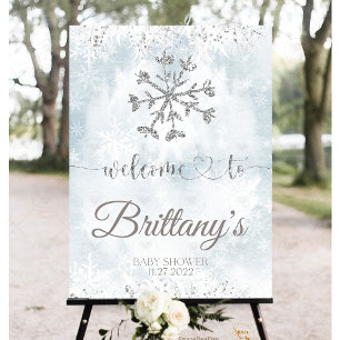 Snowflake Winter Baby Shower Invitation