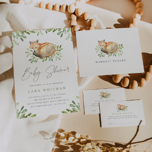 Woodland Fox Personalised Thank You Card