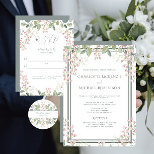 Spring Blossoms, Pink Blush, Mint Green, Wedding