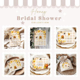  Plaid Floral She Found Her Honey Bridal Thank You Card
