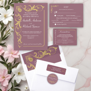 Elegant Victorian Wedding Save The Date