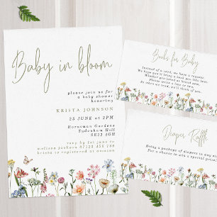 Wildflowers Baby In Bloom Baby Shower Invitation