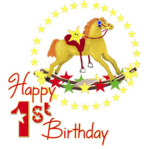 1st Birthday Party Rocking Horse Invitation