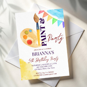 Paint and party art themed party monogrammed napkin