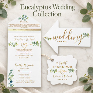Watercolor Eucalyptus Wedding Envelope