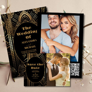 Geometric Art Deco Wedding Napkin