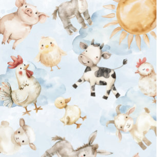 Red Barn Farm Animal Baby Shower Diaper Raffle Enclosure Card