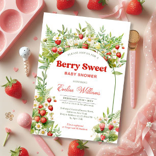 Watercolor Woodland Strawberry Berry Sweet  Classic Round Sticker