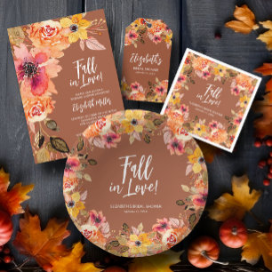 Budget Flowers on Black Bridal Shower Invitation Flyer