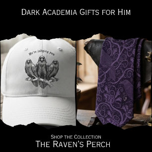 Gothic Raven Vintage Floral Wedding Tie