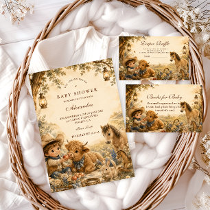 Timeless Boy Western Boho Diaper Raffle Enclosure Card