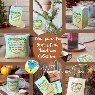 MAY PEACE BE YOUR GIFT AT CHRISTMAS LARGE GIFT BAG