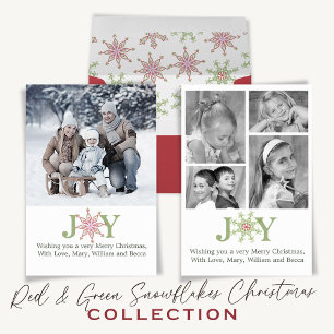 Christmas Cute Colourful Winter Snowflake Whimsica Invitation